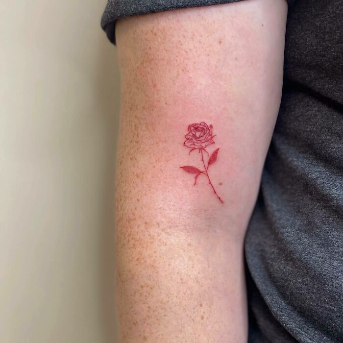 Little red rose tattoo 