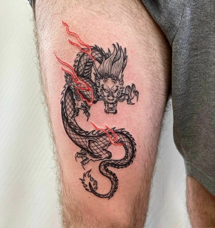 Black dragon tattoo 