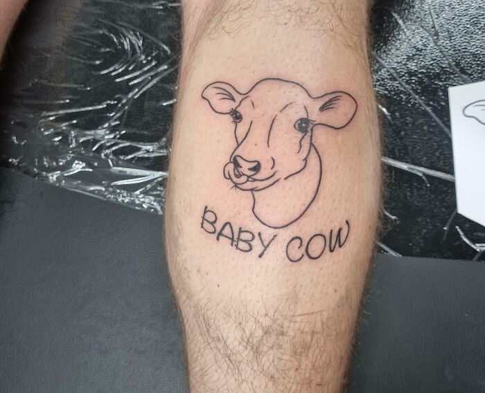 Behold My New Calf Tattoo. Done By Darcy At Lake Eden Tattoo Gallery In Brisbane, Australia