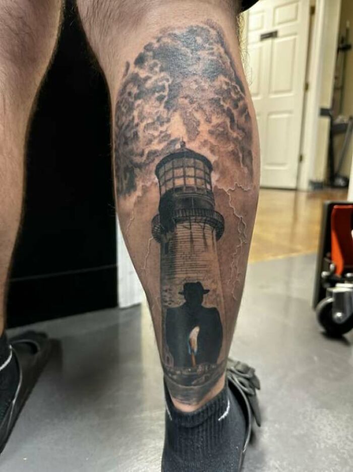 Shutter Island Inspired Calf Piece, Done By Mikey At New Era In La