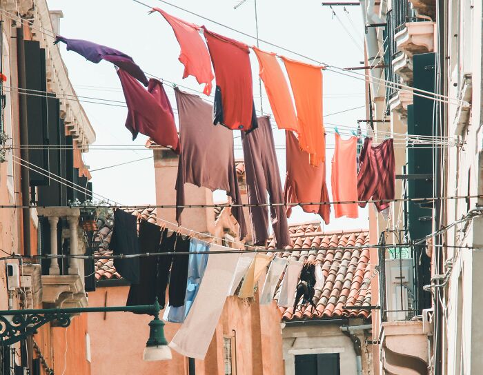 Laundry Drying Out In The Streets 