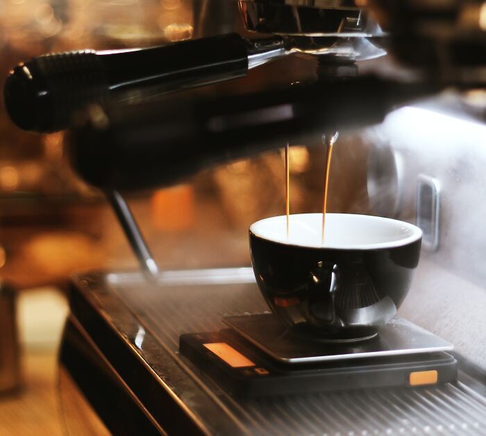 Coffee Machine Pouring Coffee