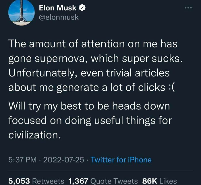Elon Musk Humble Brag