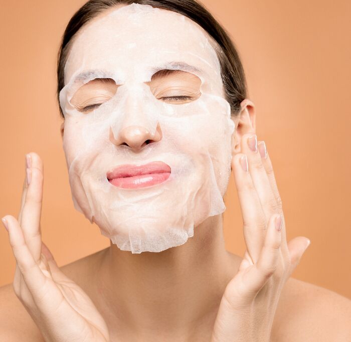 Woman With A Face Mask On 