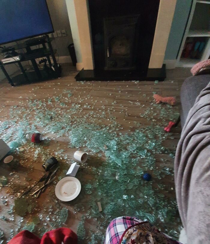 Our Glass Coffee Table Randomly Exploded While We Were Watching TV