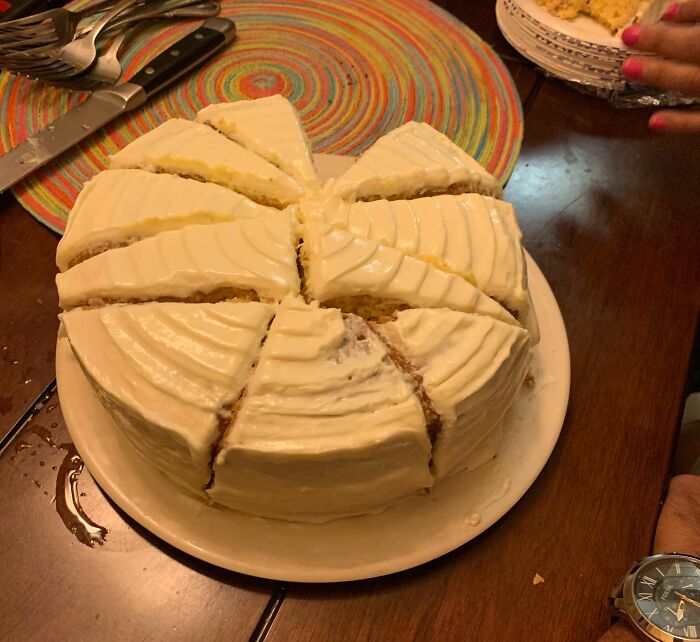 The Way My Mother-In-Law Sliced This Birthday Cake