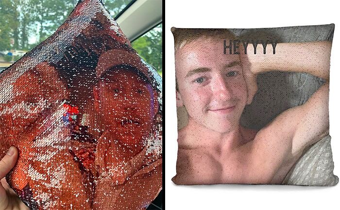 Ordered A Custom Sequin Pillow For My Brother’s Birthday