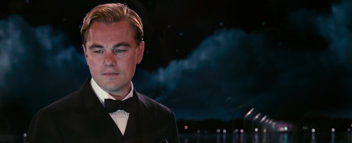 Jay Gatsby wearing tuxedo 