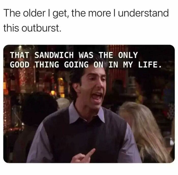 Same, Ross. Same. And My Sandwiches Don’t Even Have The Moist Maker