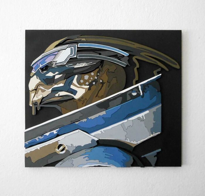 Garrus Wood Wall Piece