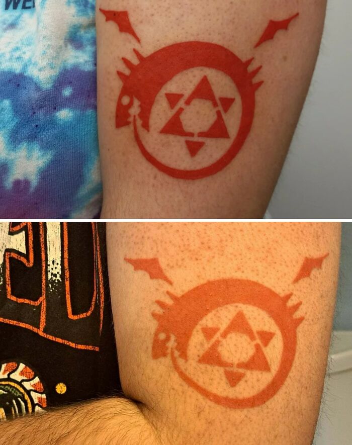 Red Ink Tattoo, 1 Week vs. 1 Year!