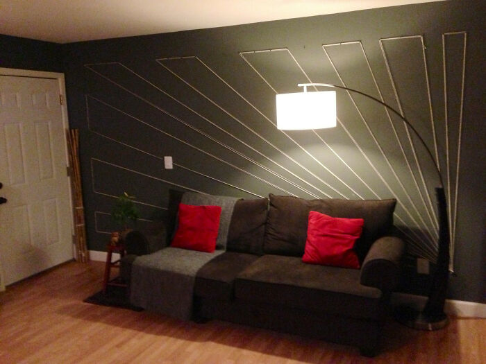 Sunrays Mural Wall in the Living Room 