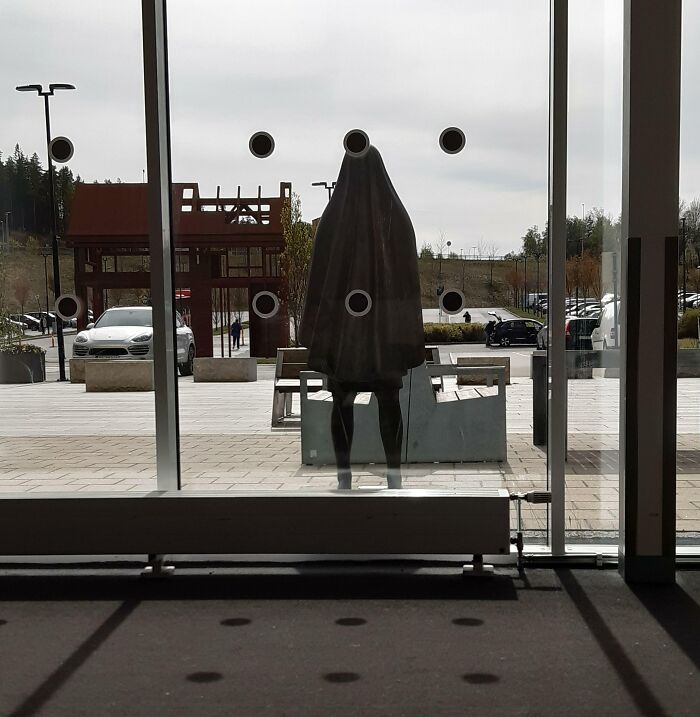 This Statue In Front Of The Window Of The Waiting Area At A Hospital In Norway