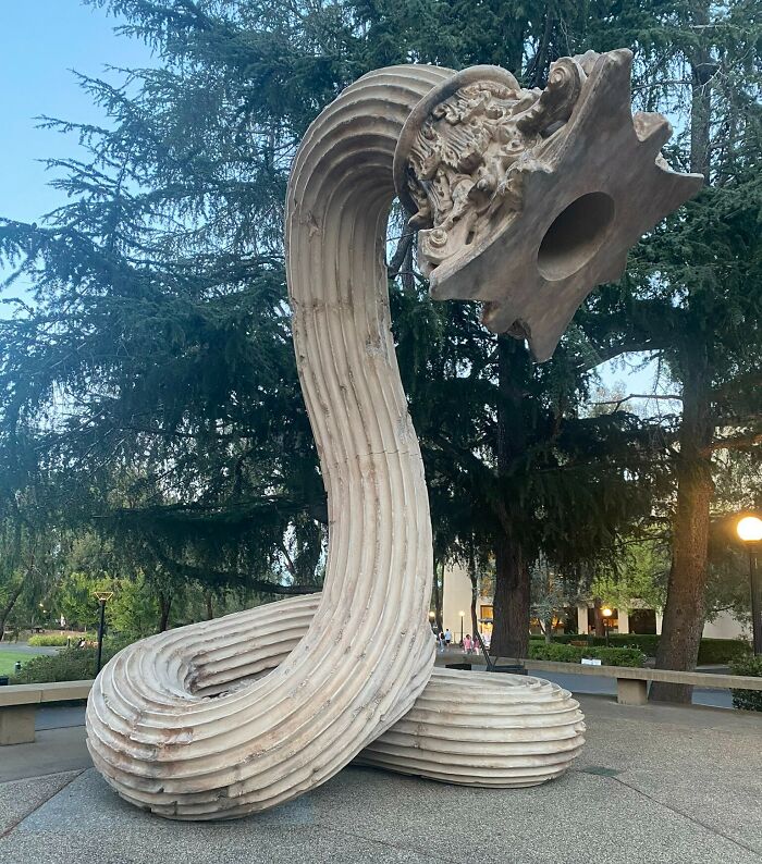So Apparently, Stanford Has A Giant Statue Of A Greco-Roman Sandworm On Campus