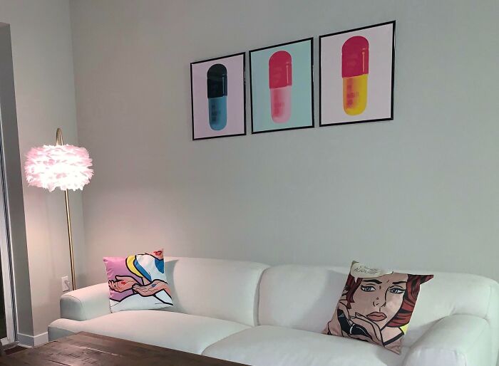 Pop art painting on the wall 