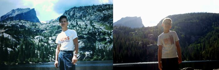 Bear Lake, Co - My Grandfather In 1956 And His Great Grandson In 2022