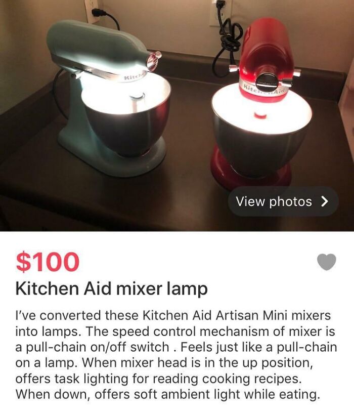 Guy On Letgo Turned 2 Expensive Kitchen Appliances Into Lamps