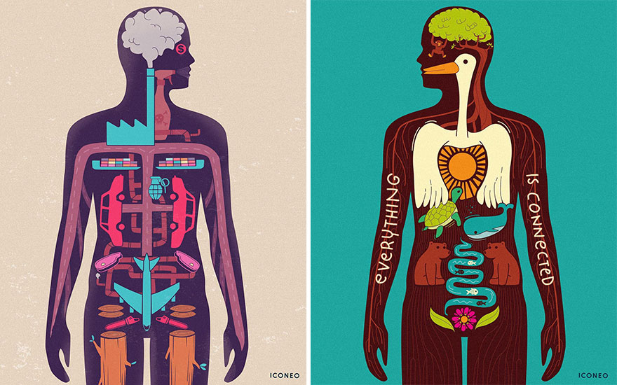 Artist’s New Ironic Illustrations That Questions Society’s Sanity