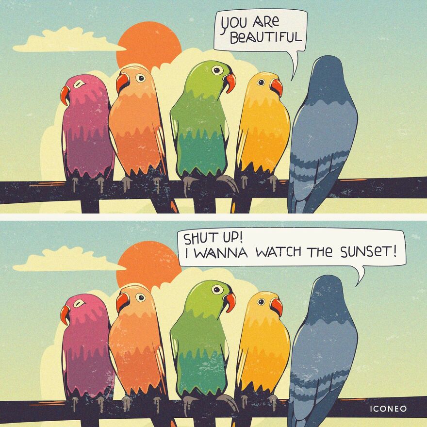 Artist’s New Ironic Illustrations That Questions Society’s Sanity