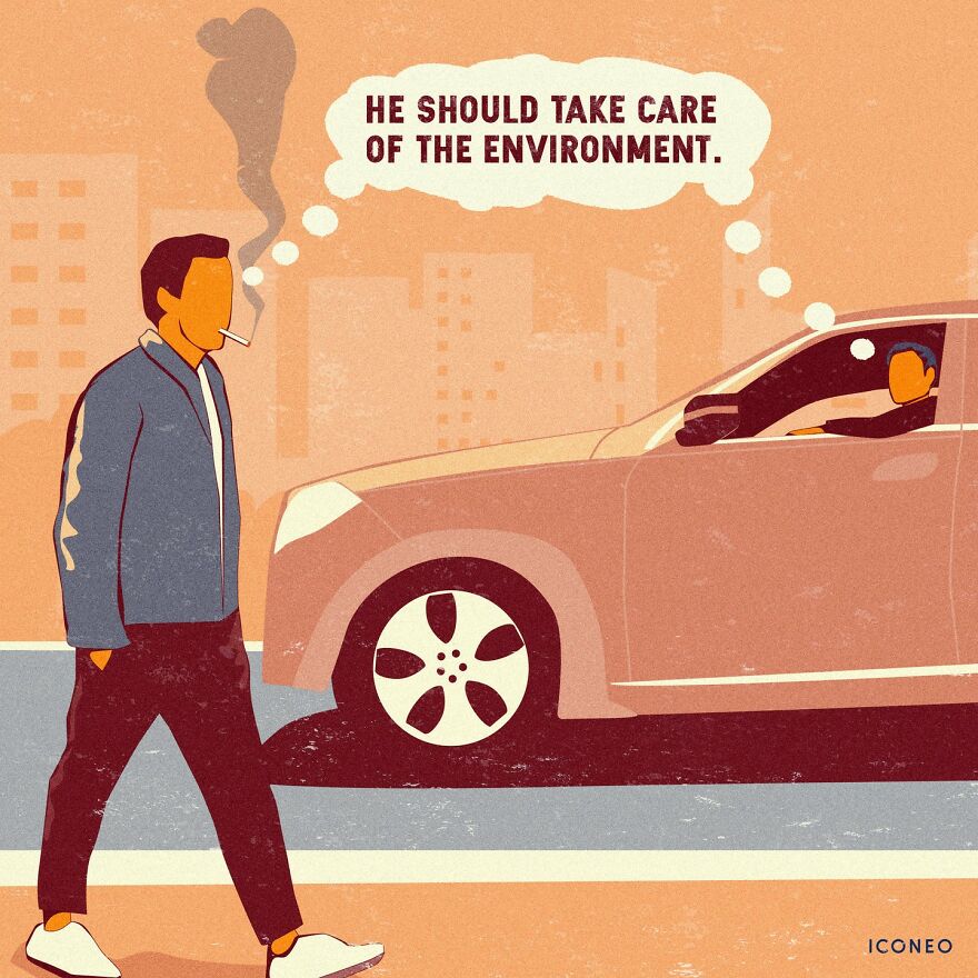 Artist’s New Ironic Illustrations That Questions Society’s Sanity