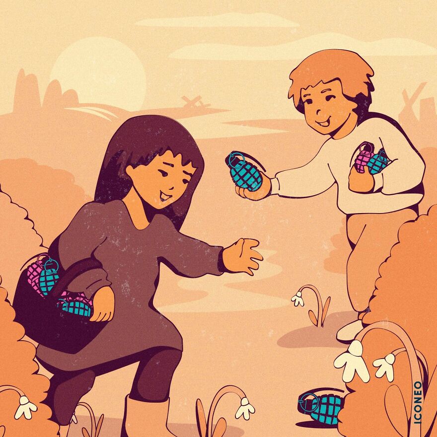 Artist’s New Ironic Illustrations That Questions Society’s Sanity