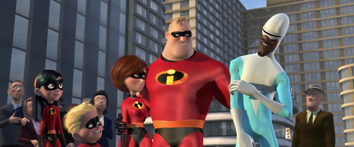 Scene from "The Incredibles" movie