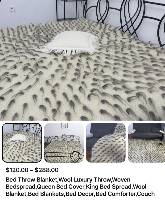 Looks Like The Bed Is Infested With… Mice? Sperm? Fish?
