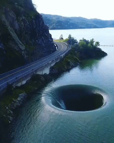 The Glory Hole Of Lake Berryessa. It Is A Drainage Pipe To Prevent Flooding
