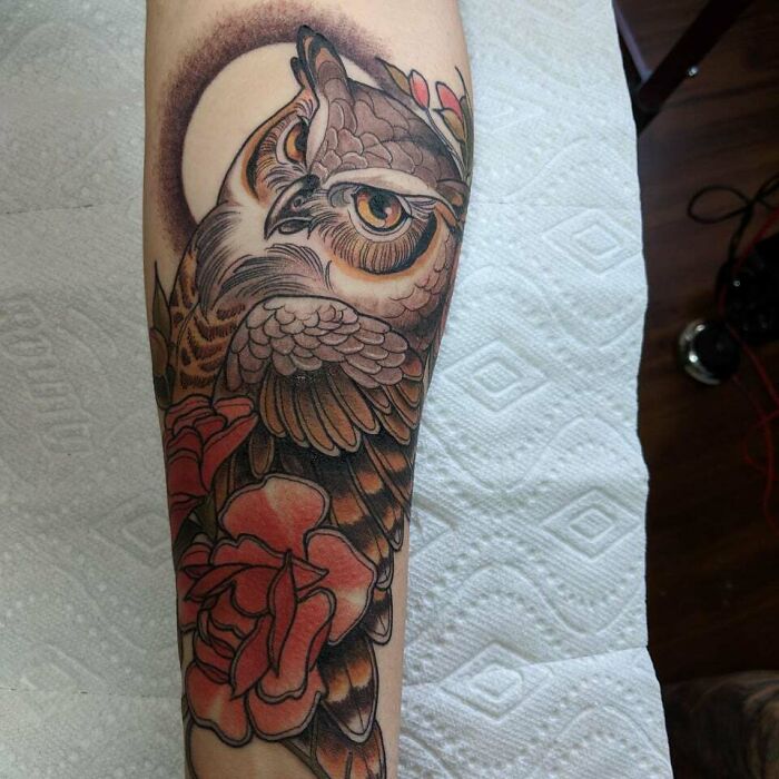 Owl Done By Alexis Thomson At Gastown Tattoo In Vancouver, B.C