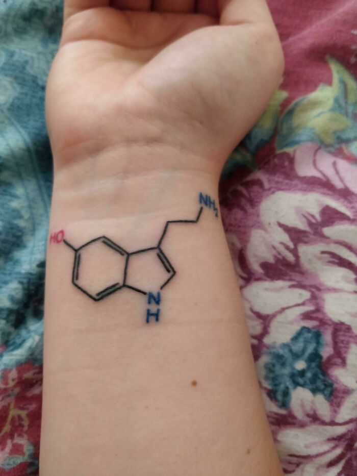 Serotonin Molecule On My Wrist