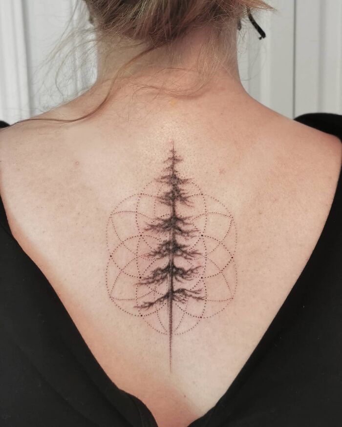 Tree Spine Tattoo