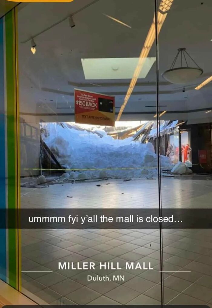 3/14/23 Miller Hill Mall (Duluth, Mn) Roof Collapse Due To Snow