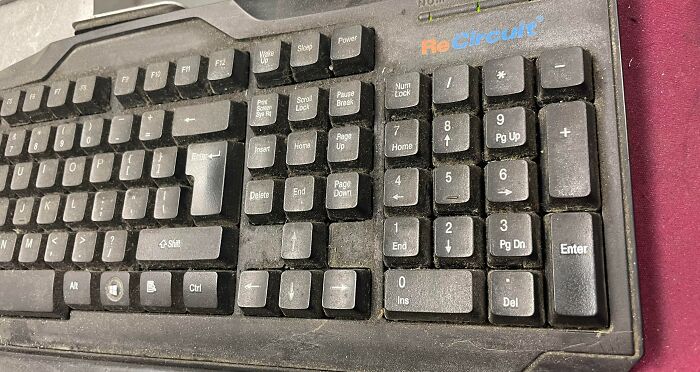 The Keyboard That I Have To Use Was Passed Down To Me By The Previous Technician
