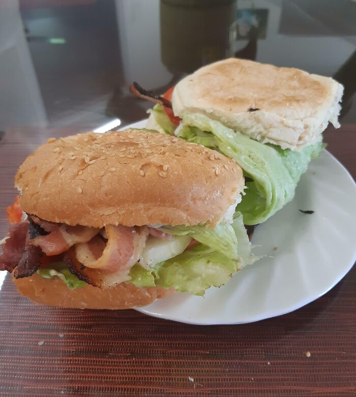 Wrap A Piece Of Lettuce Around One Side Of Your Sandwich/Burger To Keep The Goods From Falling Out The Other Side