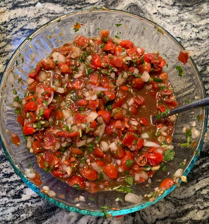 Everyone Is Obsessed With My Salsa, I Don’t Make It Any Different But My Secret Is That I Add A Few Splashes Of White Wine Vinegar. Brings Out Tons Of Flavor
