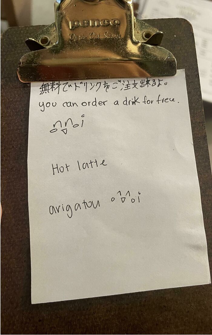 Traveling Alone In Japan, Wasn't Having The Best Day And And Was Sitting Alone At The Lounge Area Of Where I Stay… The Barista Walked Over And Passed Me This