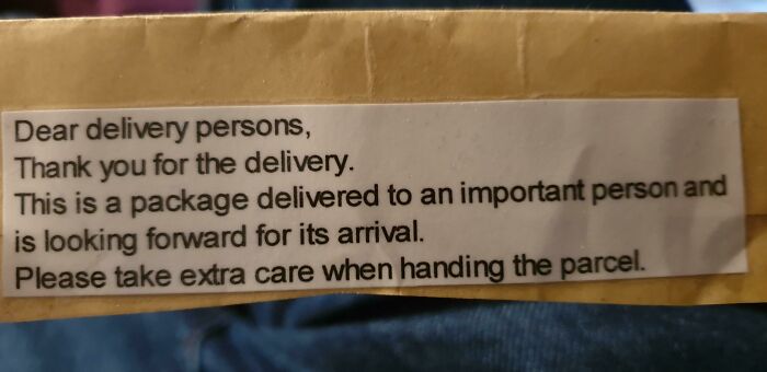 I Bought Some Collectibles From Japan. Found This Message On The Parcel