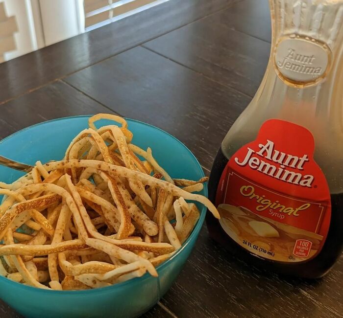 Pancake Spaghetti. Decided To Try It For Dinner. It Was A Big Hit