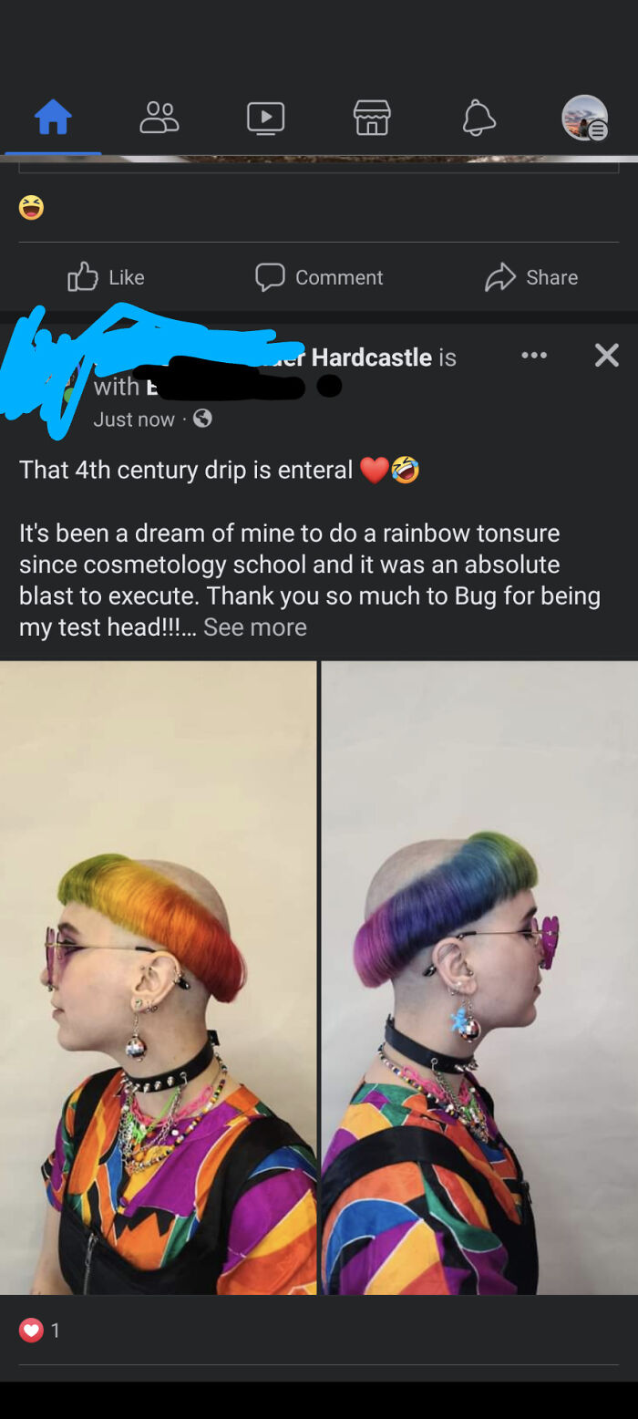 Found This In The Wild. I'm Super Down With Weird Hairstyles...but Why Would She Do This To This Person Lmao