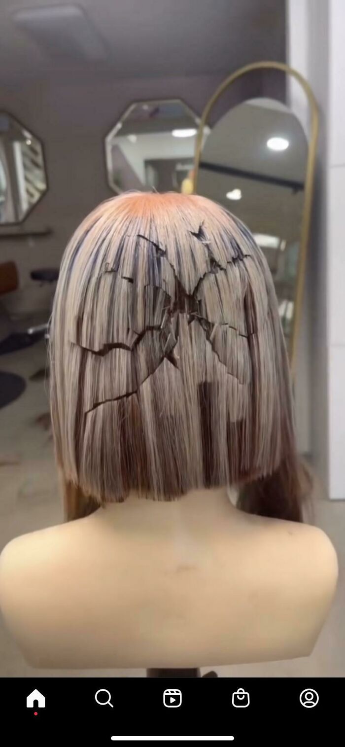 Ig Reel Calling It “Broken Glass Hair”