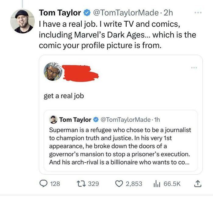 Telling A Comic Book Writer To Get A Real Job