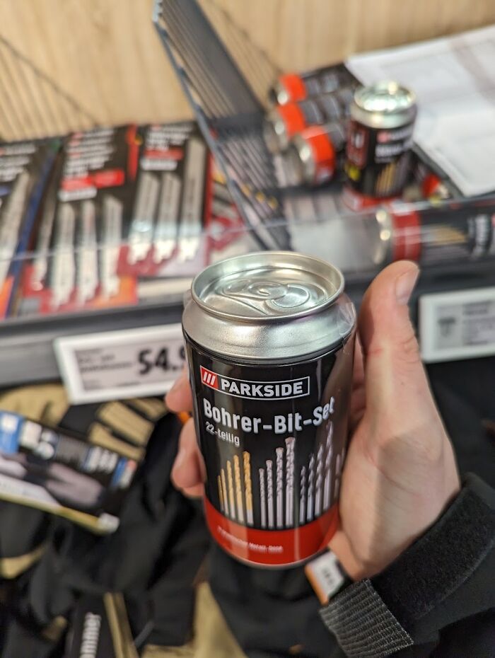 German Discounter Lidl Is Selling Drill Bits In Beer Cans