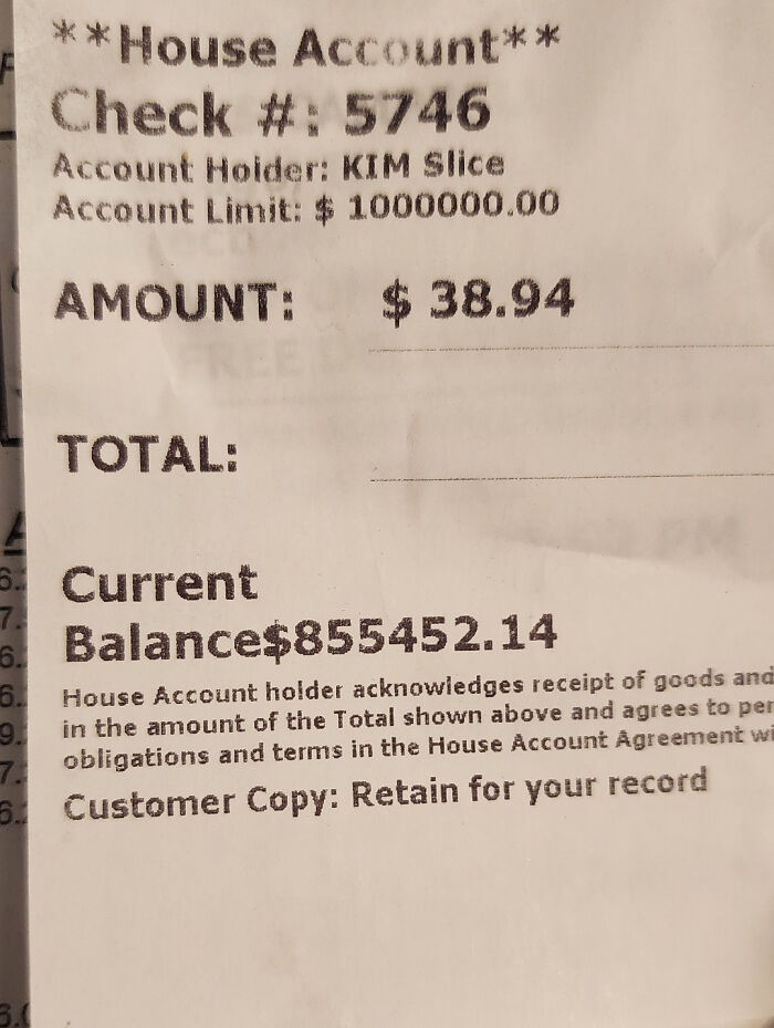 This Receipt From My Local Pizza Place Displays The Restaurant's Account Balance For Some Reason