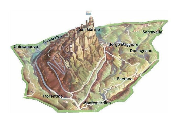 Relief Map Of San Marino
