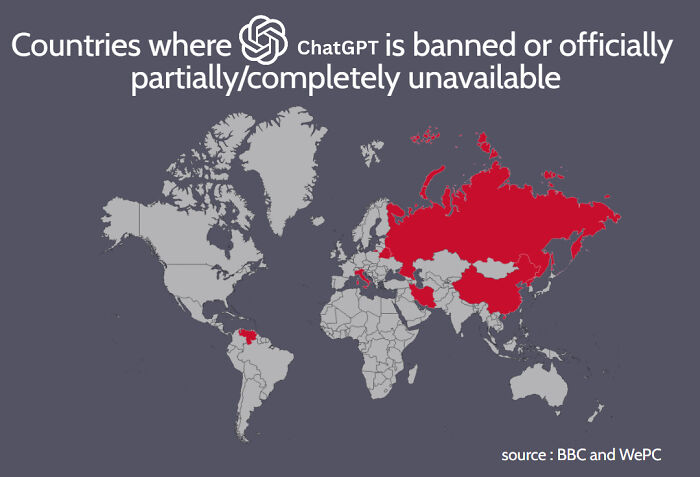 In Which Countries Chatgpt Has Been Banned Or Is Unavailable