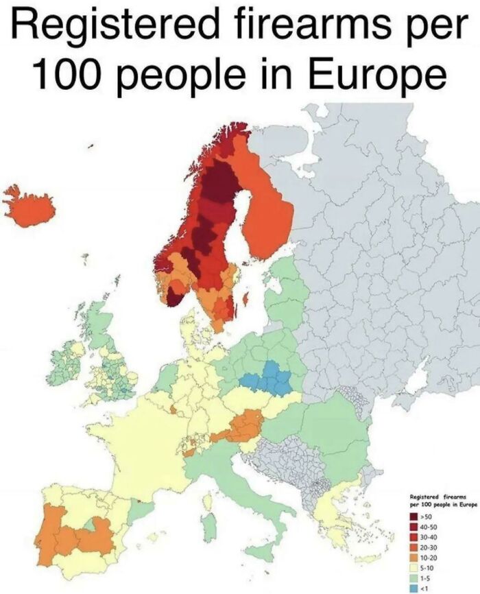 How Many Firearms Per 100 People In Europe