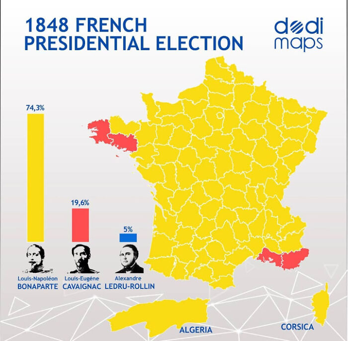 France 1848 Election By Dodi Maps