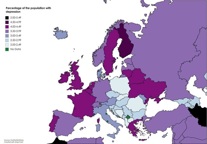Percentage Of The Population With Depression