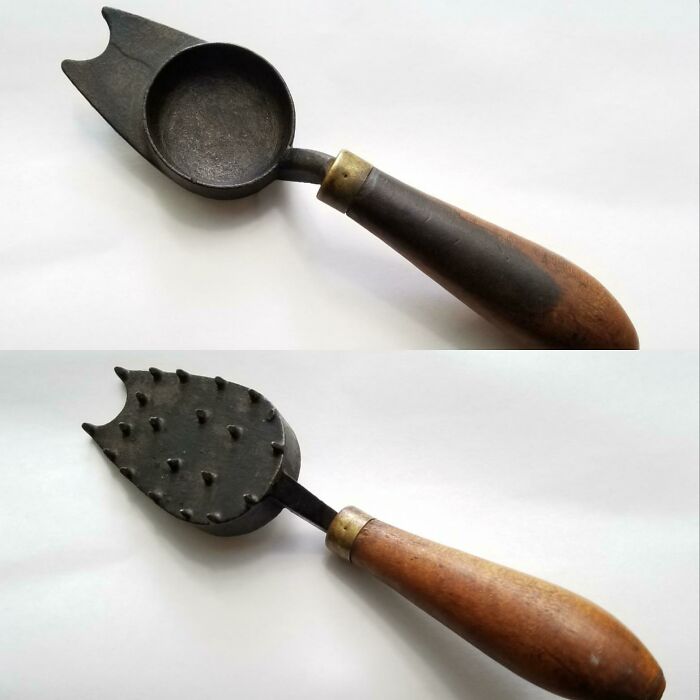 What Is This Tool? Has Stumped Antique Dealers For Years And Even Stumped Four Antiques Roadshow Appraisers Yesterday. It Is 8.5" Long And The Bowl Is 2" Diameter