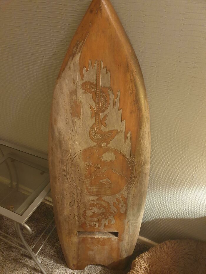 It's Made Of Really Heavy Hardwood. Unsure Of The Age Unfortunately. Given By Family Friend. Thanks